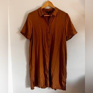 Super soft rust-colored shirt dress 🧡